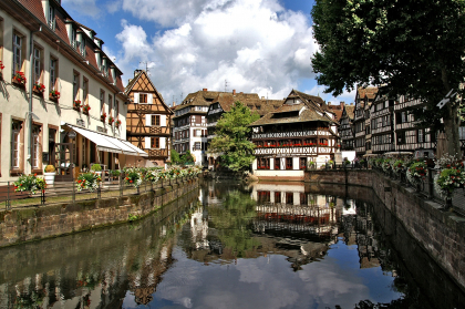 Photo de maisons à colombages à Strasbourg