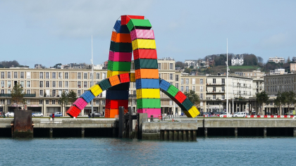 photo de sculpture en conteneur au Havre